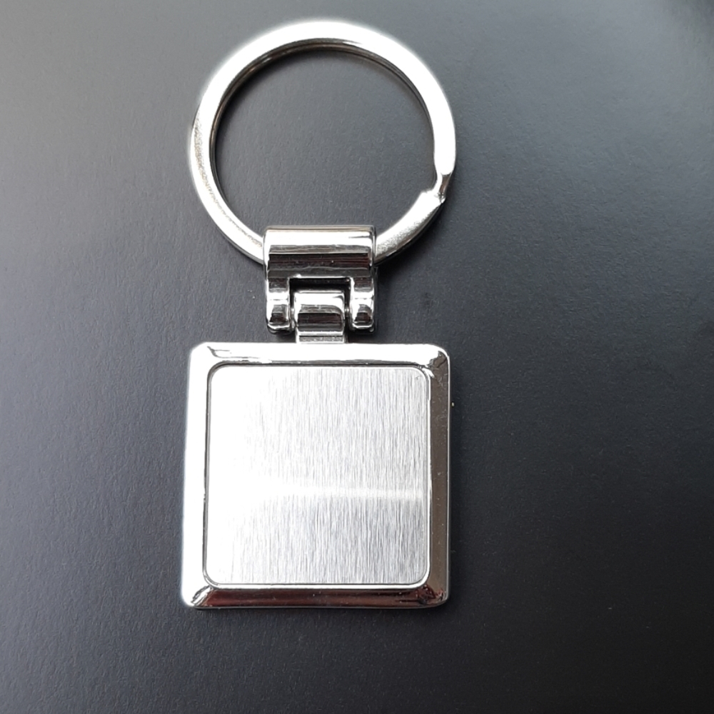 Nwot, square metal keychain